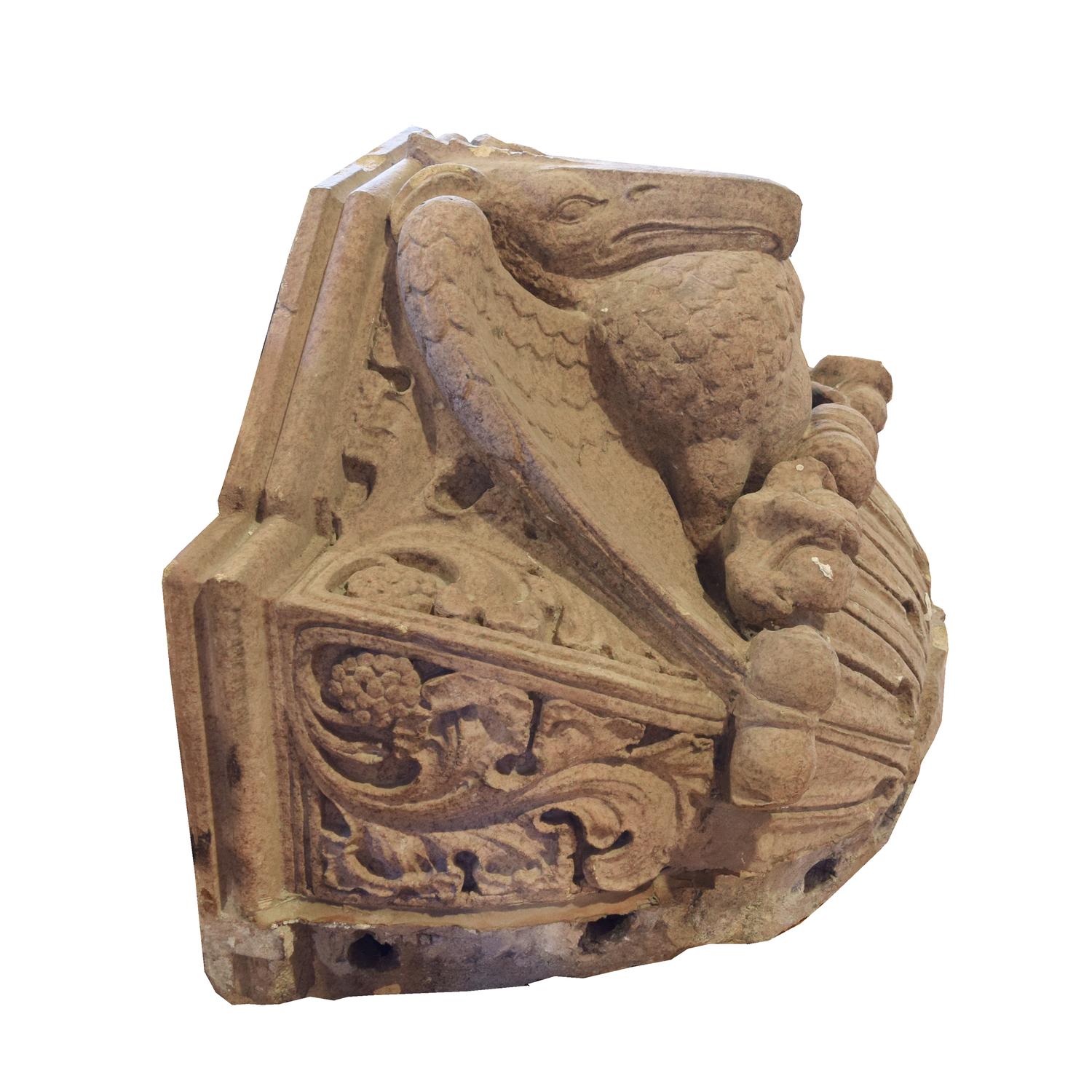 A Glazed Terra Cotta Building Fragment from the University of Chicago 28" W x 25" D x 22" H — United States, Circa 1900