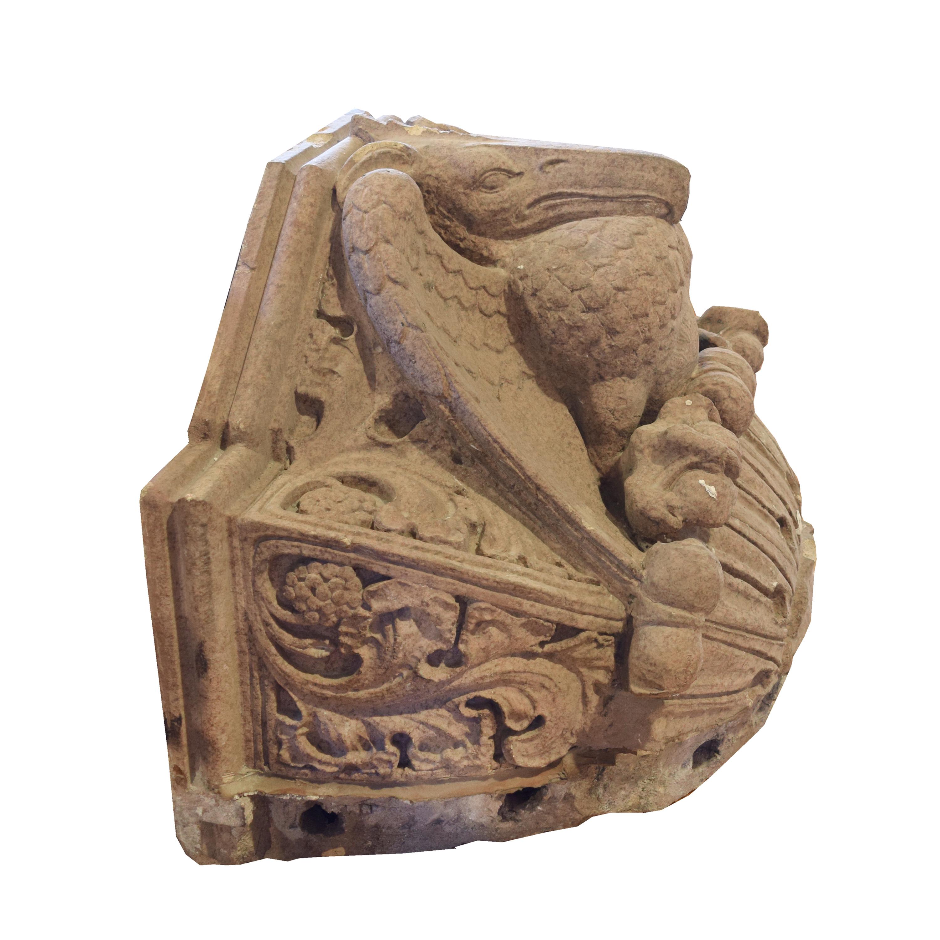 A Glazed Terra Cotta Building Fragment from the University of Chicago 28" W x 25" D x 22" H — United States, Circa 1900