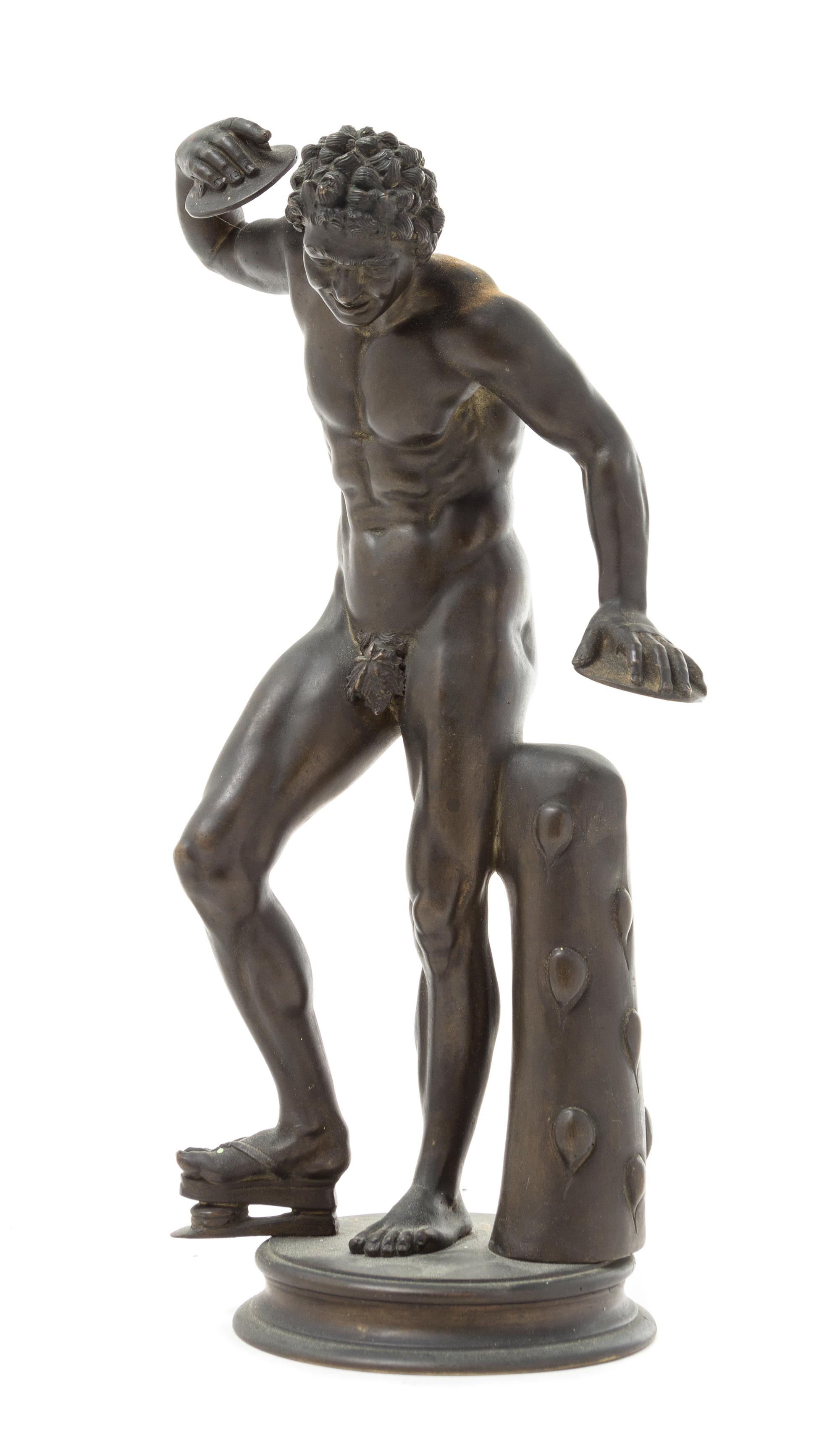 A Continental Cast Metal Figure of Bacchus Height 13 inches.