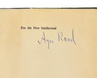 RAND, Ayn (1905-1982). For the New Intellectual The Philosophy of Ayn Rand. New York: Random House, 1961 [but later].