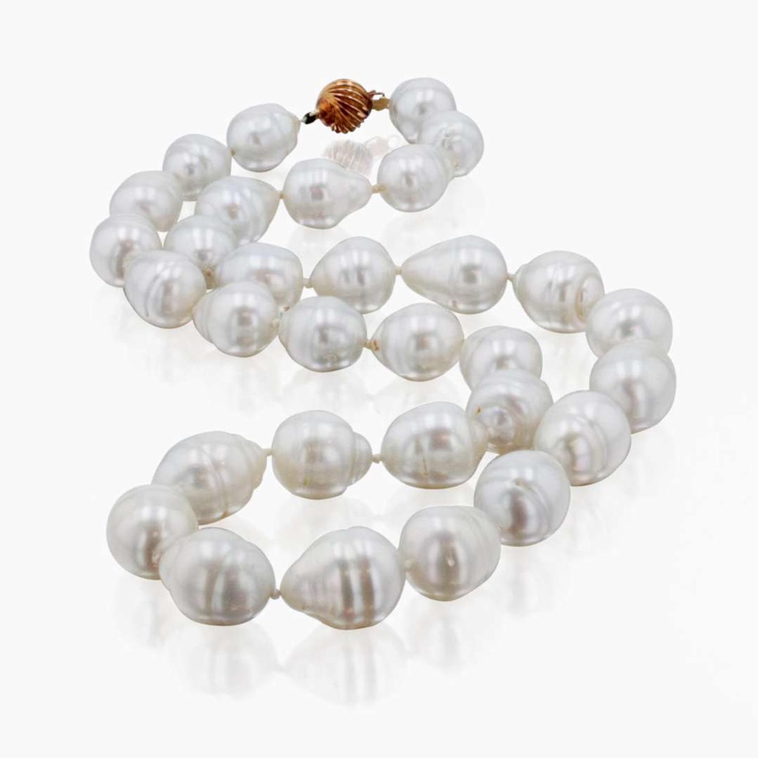 A Single Strand Baroque Pearl Necklace