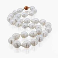 A Single Strand Baroque Pearl Necklace