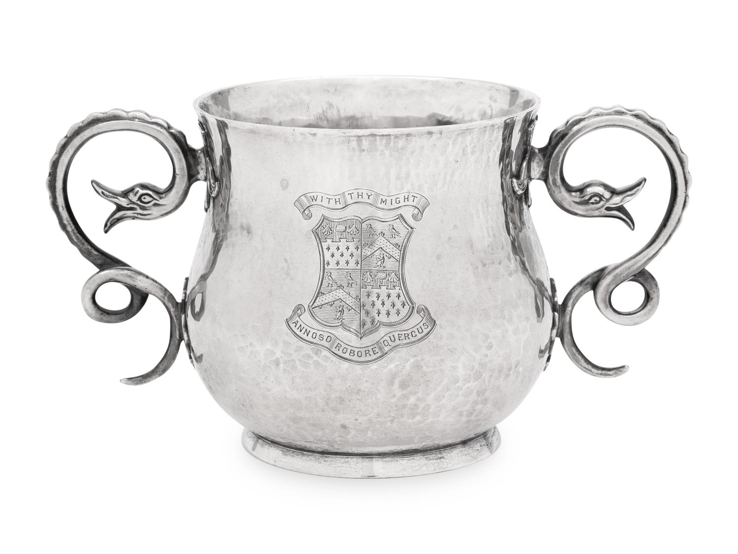 A Victorian Silver Caudle Cup