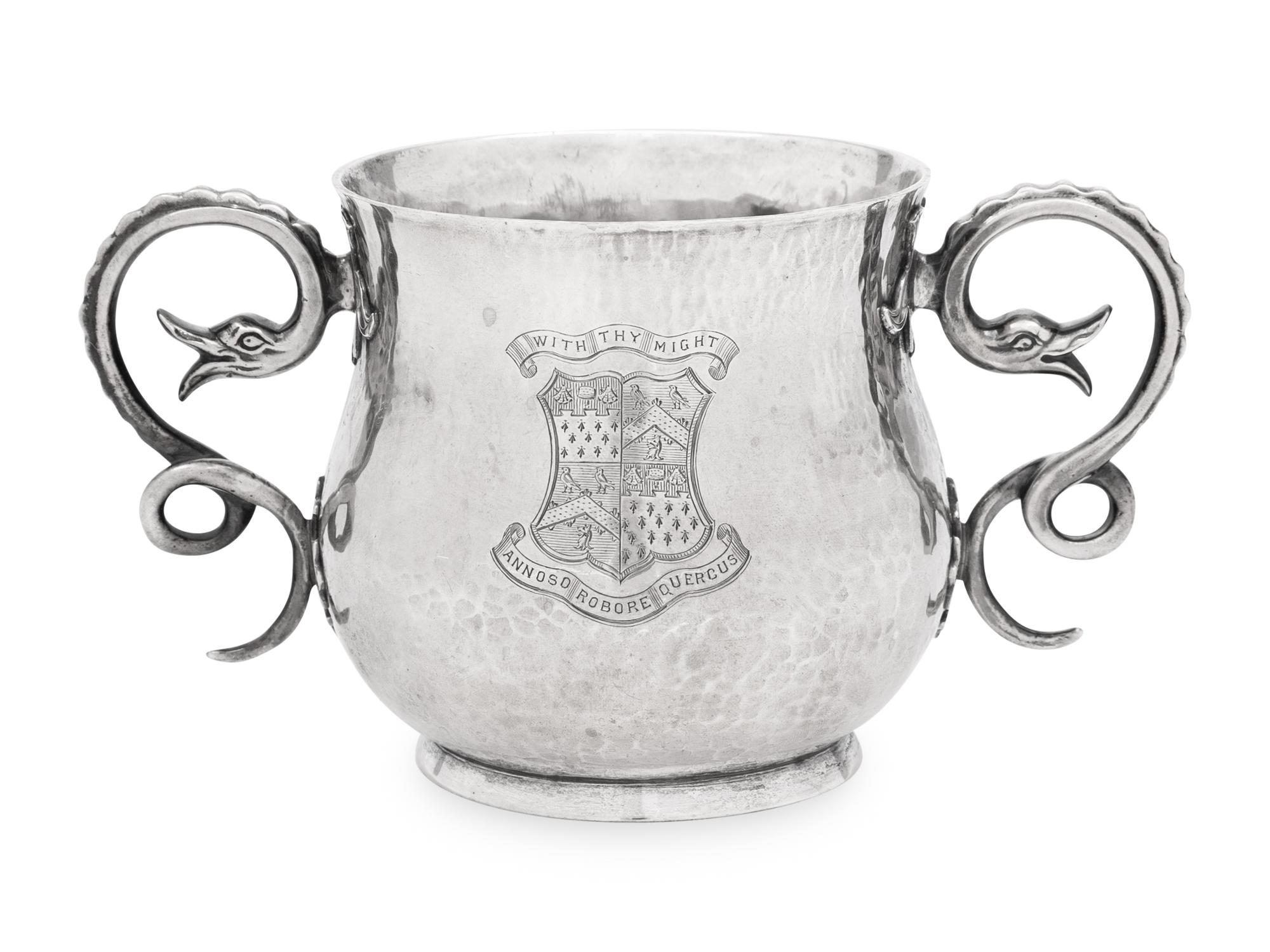 A Victorian Silver Caudle Cup