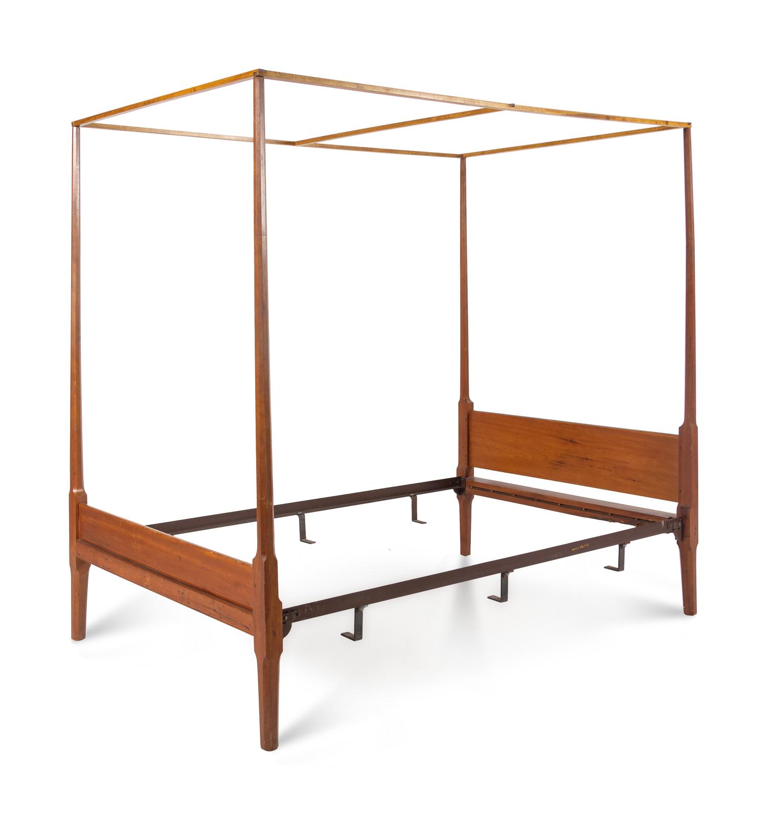 A Federal Maple and Pine Four-Post Tester Bed