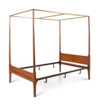 A Federal Maple and Pine Four-Post Tester Bed