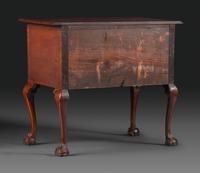 A Chippendale Fan-Carved Walnut Claw-and-Ball Foot Dressing Table