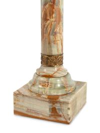 A Continental Gilt Bronze Mounted Onyx Pedestal
