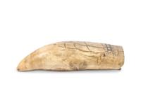 A Polychrome And Scrimshaw Whale Tooth