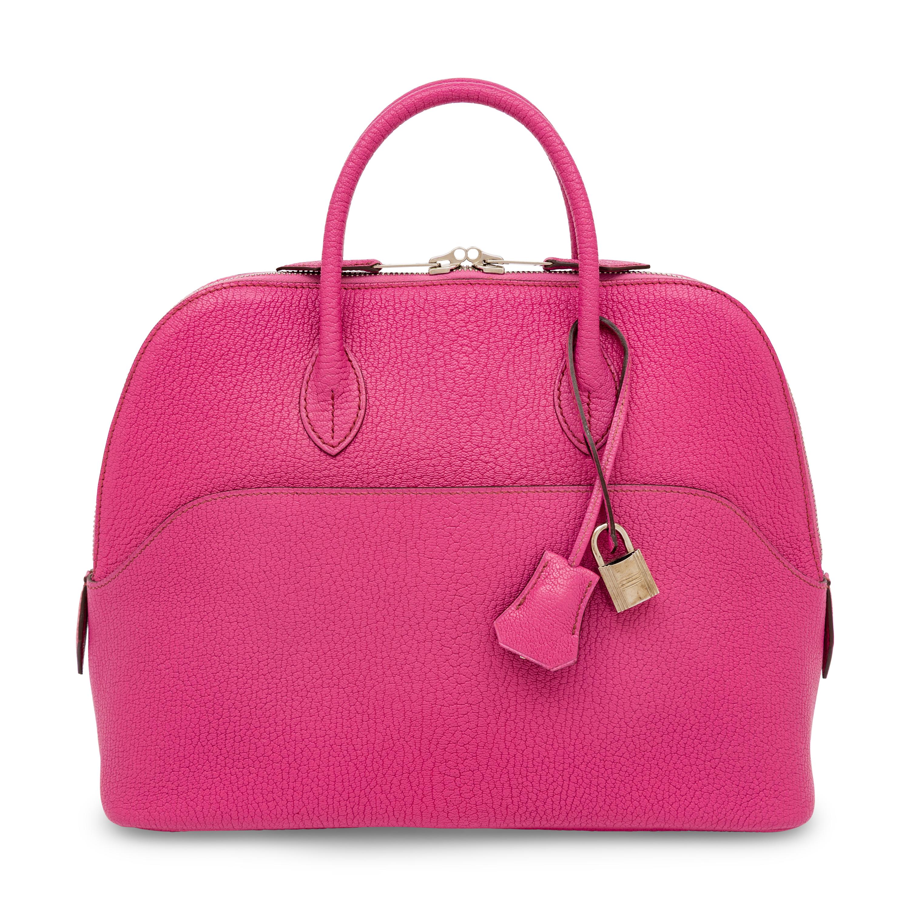 Hermès, Bolide 31 in Fuchsia Chevre Mysore
