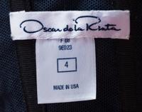 An Oscar de la Renta Royal Blue Silk Strapless Gown, Size 4.