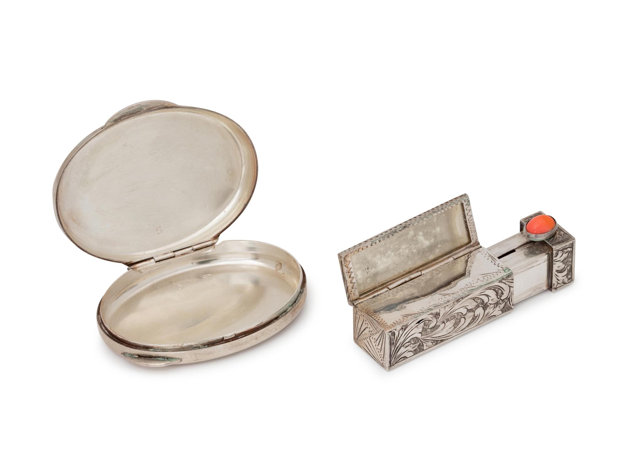 A Collection of Silver Boxes,