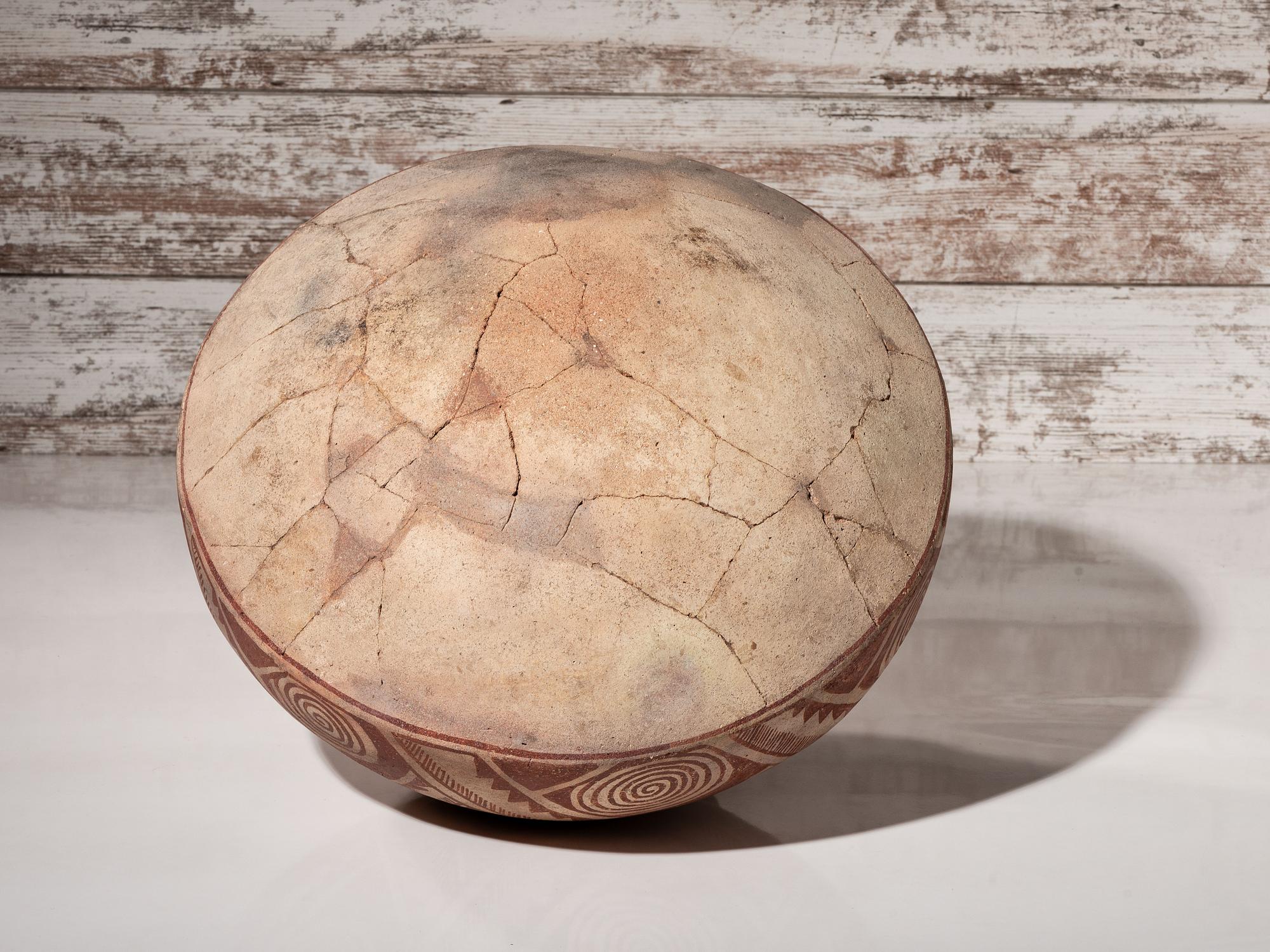 Ancestral Pueblo, Hohokam Red-on-Buff Pottery Olla