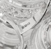 A George III Silver and Cut Glass Cruet Set