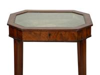 A George III Mahogany Vitrine Table and a Kettle Stand