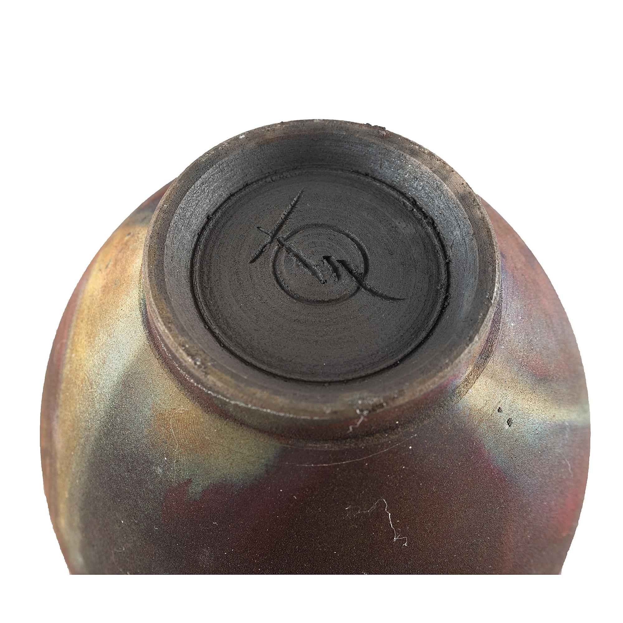 A Raku Pottery Vase