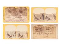 [EARLY PHOTOGRAPHY]. 4 stereoviews with photographic interest, incl. O'SULLIVAN and JACKSON at work.