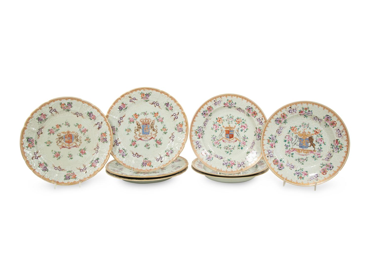 A Group of Samson Armorial Porcelain Dinnerware