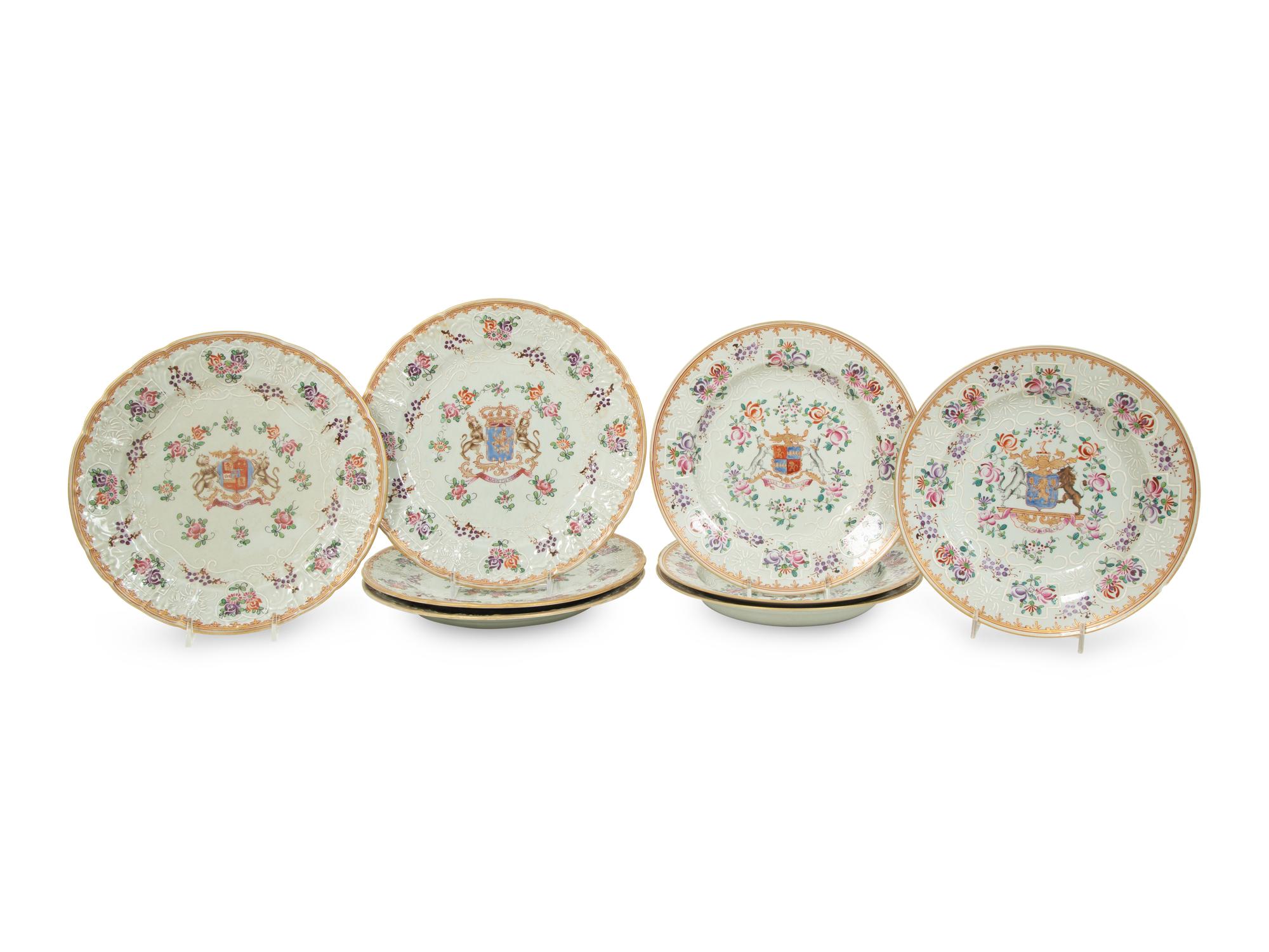 A Group of Samson Armorial Porcelain Dinnerware