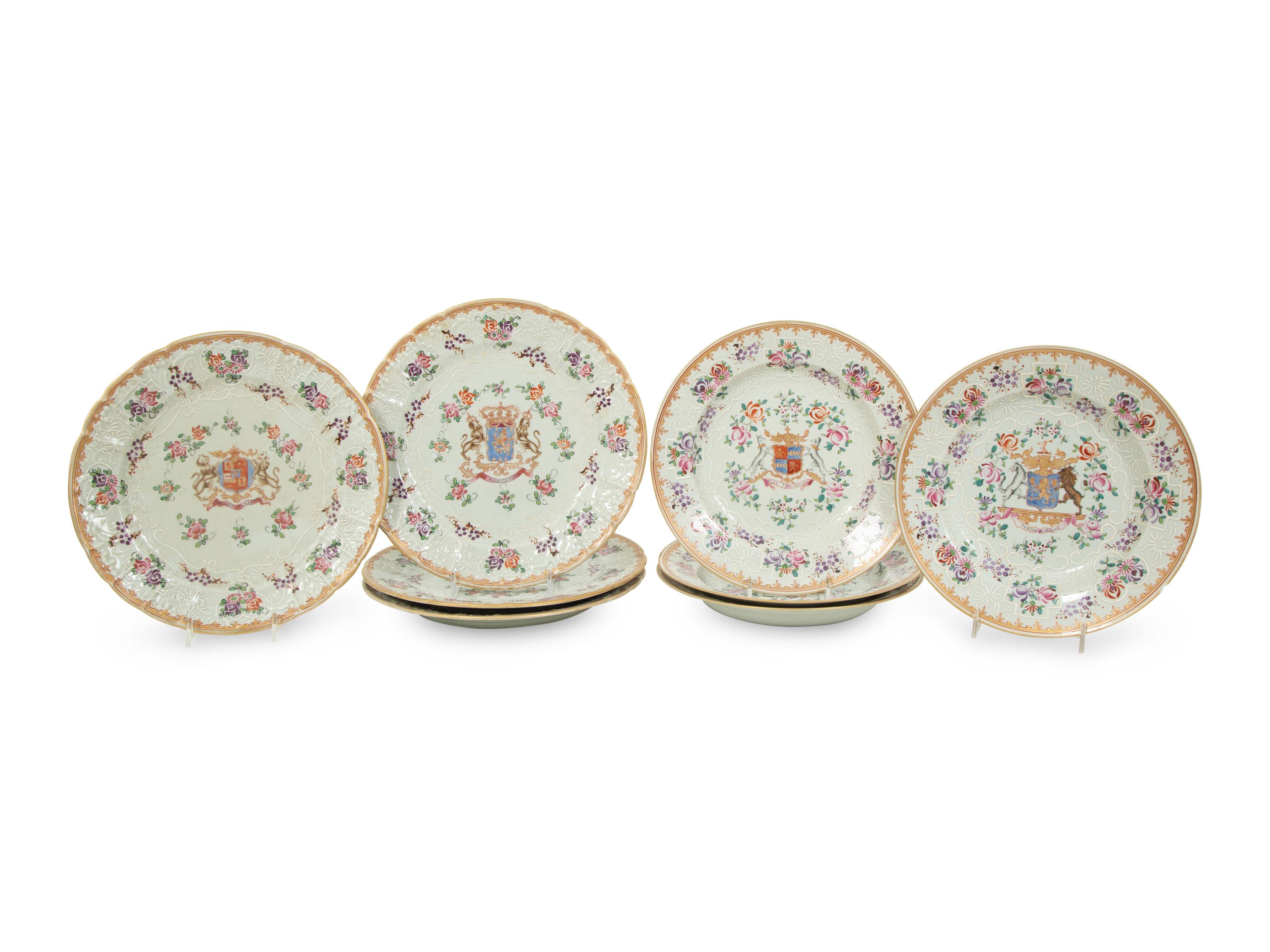 A Group of Samson Armorial Porcelain Dinnerware
