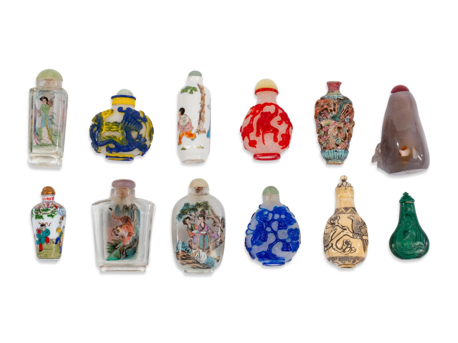 A Group of Twelve Snuff Bottles