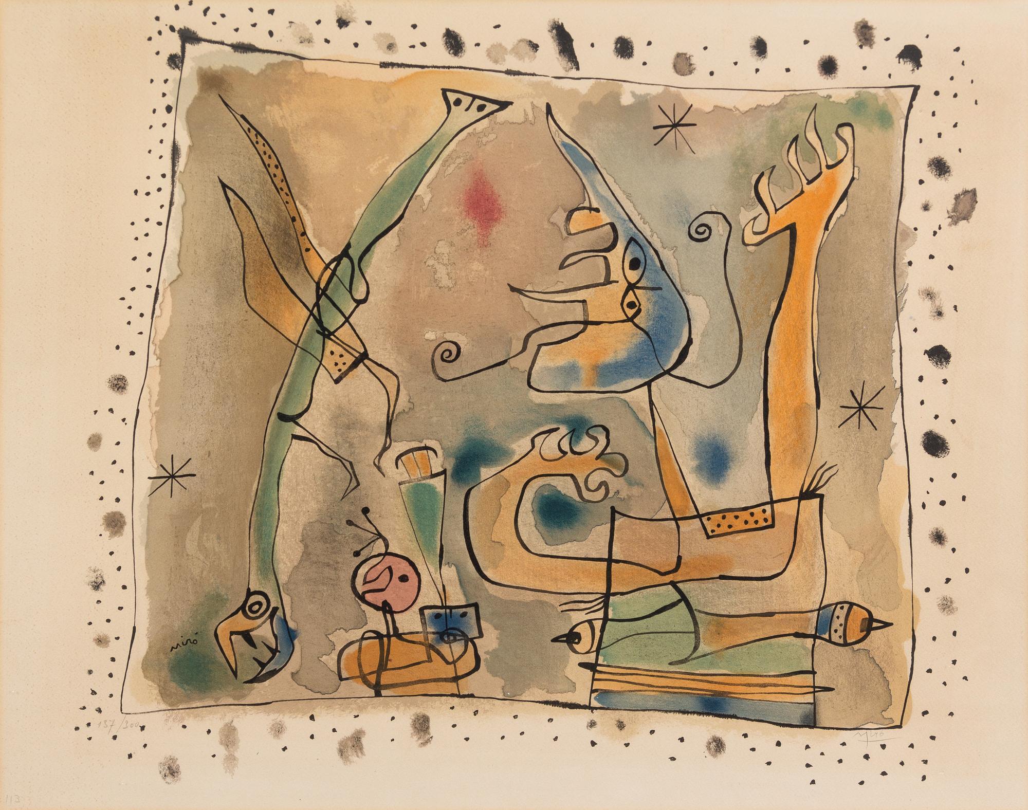 Joan Miro, (Spanish, 1893-1983), Après L’Orage, 1957