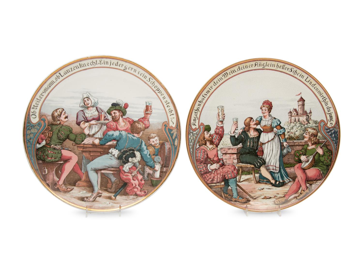 A Pair of Villeroy and Boch Glazed Earthenware Chargers
