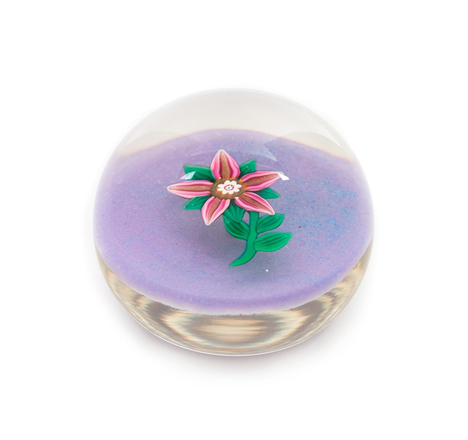 Paul Ysart, (Spanish, 1904-1991), a Harland-Era clematis paperweight
