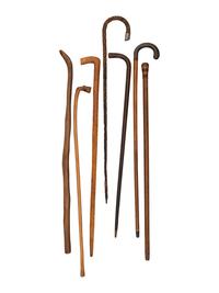 Seven Folk Art Carved Canes