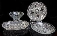 A Collection of American Glass Articles Height of tallest 8 1/4 inches.