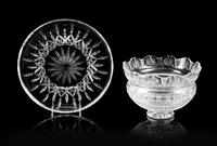 Two Waterford Glass Table Articles Diameter of charger 12 1/2 inches. — 20TH CENTURY