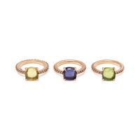 POMELLATO, GEMSTONE AND COLORED DIAMOND 'BABY' RING SET