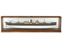 A Painted Wood Cased Half Model of the Polyktor SS