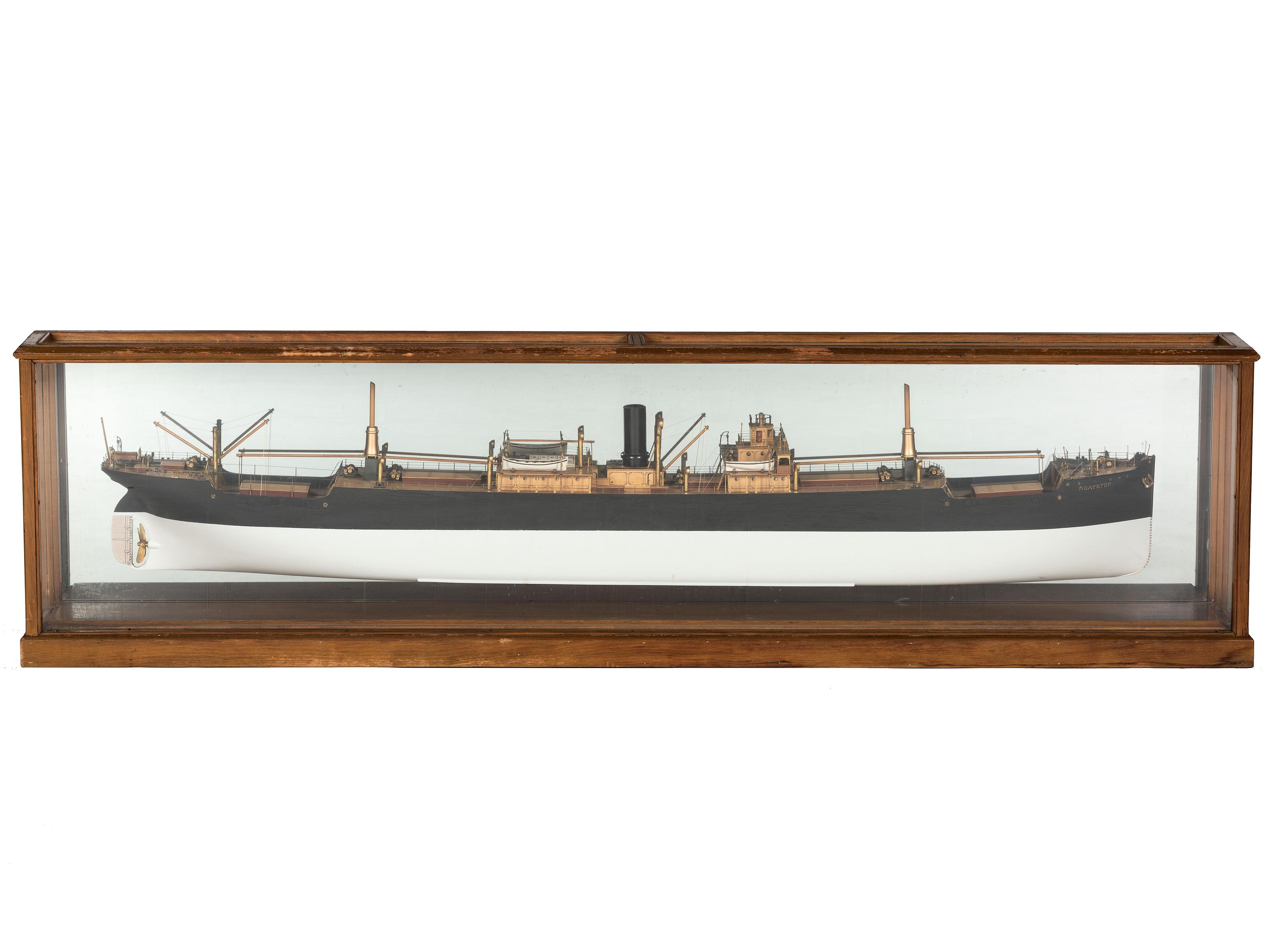 A Painted Wood Cased Half Model of the Polyktor SS
