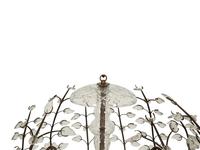 A Large Gilt Metal and Etched Glass Chandelier in the Manner of Maison Baguès