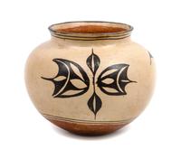An Acoma Pottery Vase Height 9 x diameter 11 inches.