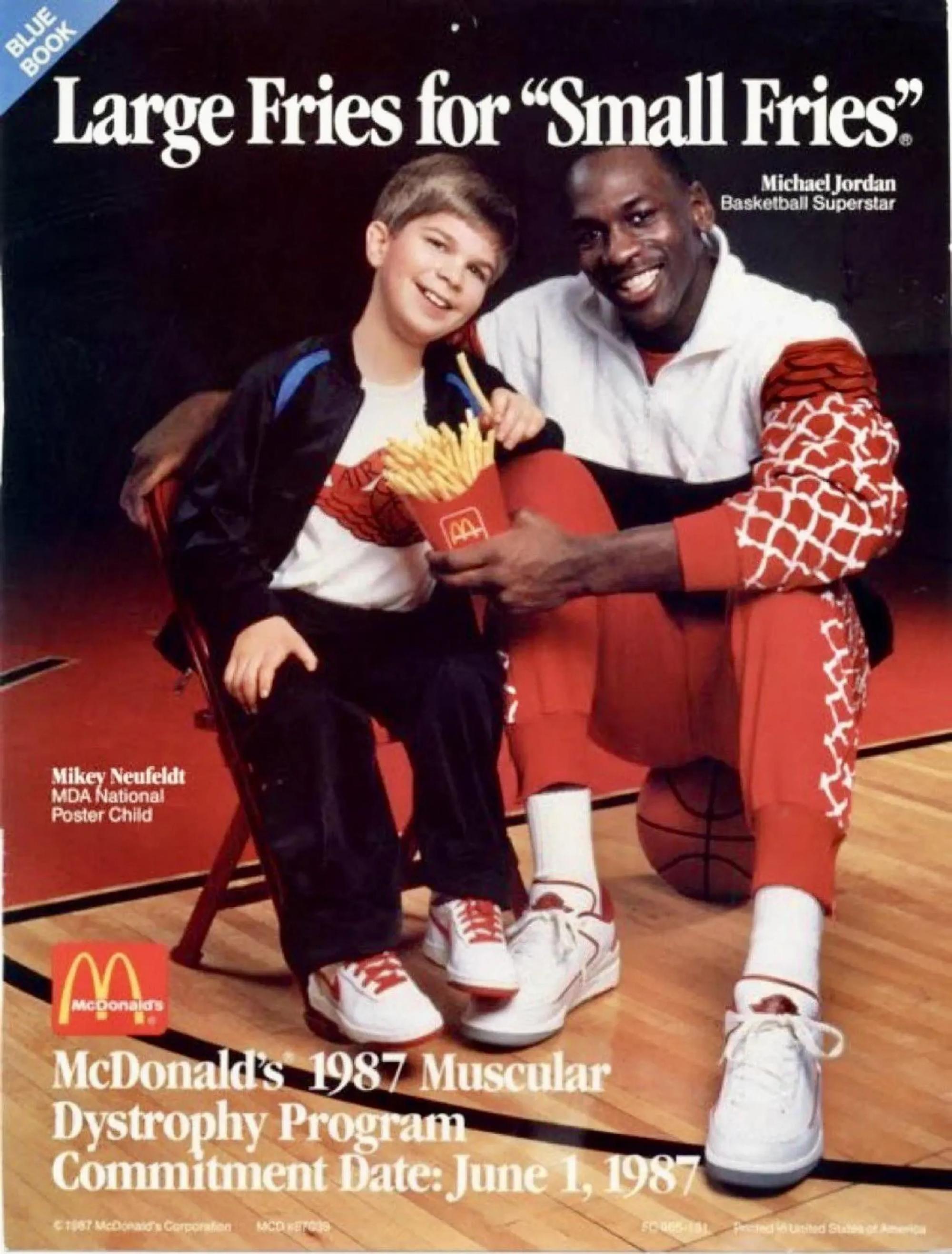 A Michael Jordan Signed Autograph Original Jean Moss Polaroid Proof for McDonalds Acclaimed 1987 Muscular Dystrophy Advertisement (Beckett Authentication Services, Moss Family Letter)