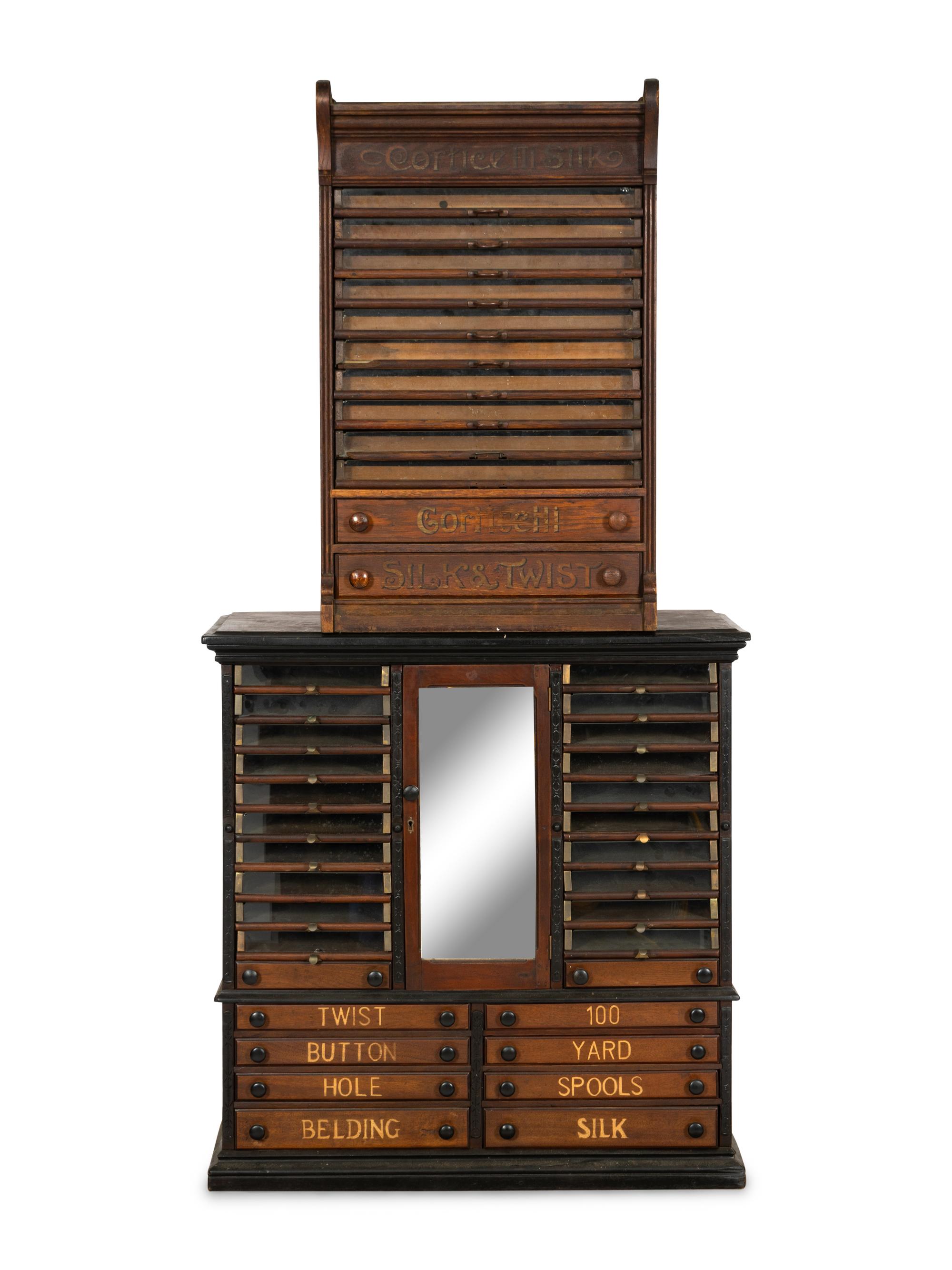 Two Victorian Spool Cabinets