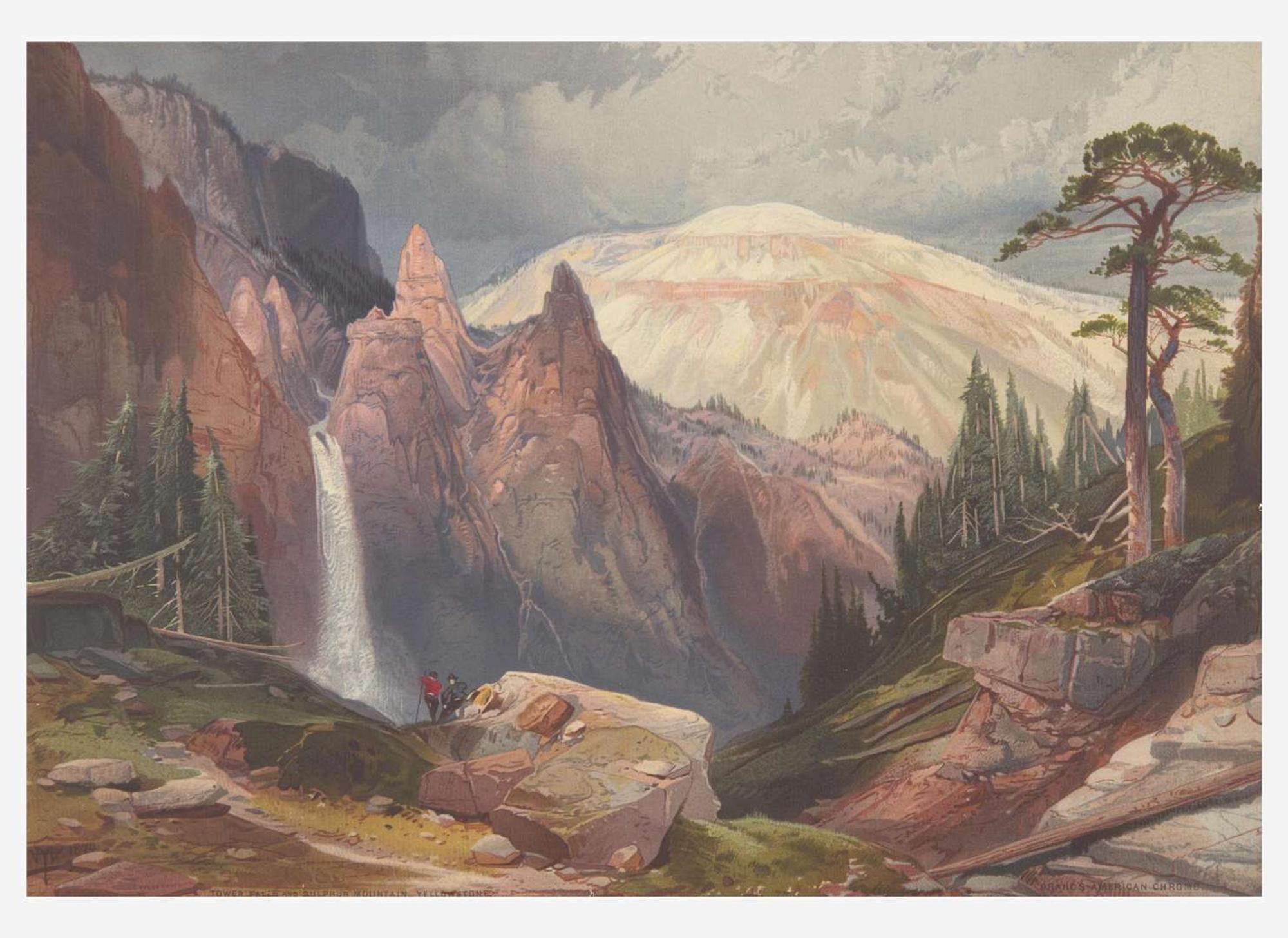 [Prints] Moran, Thomas: Tower Falls and Sulphur Mountain, Yellowstone