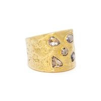YELLOW GOLD AND DIAMOND BAND