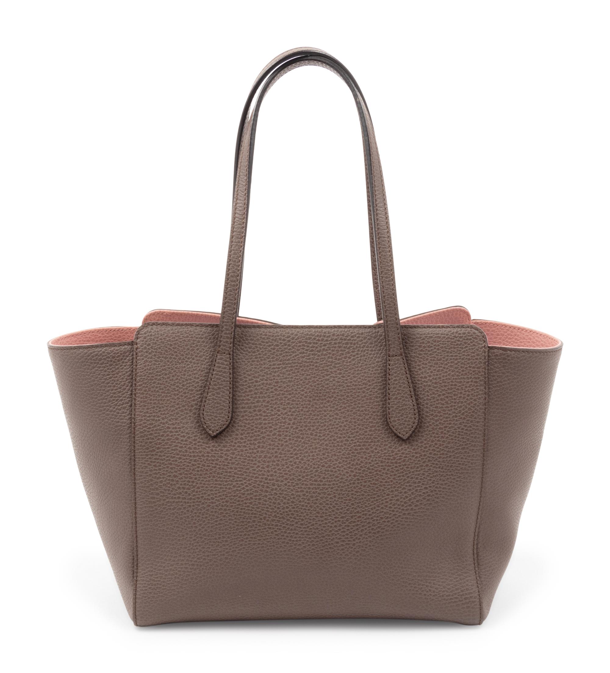 Gucci Brown Leather Swing Tote Bag, 2014