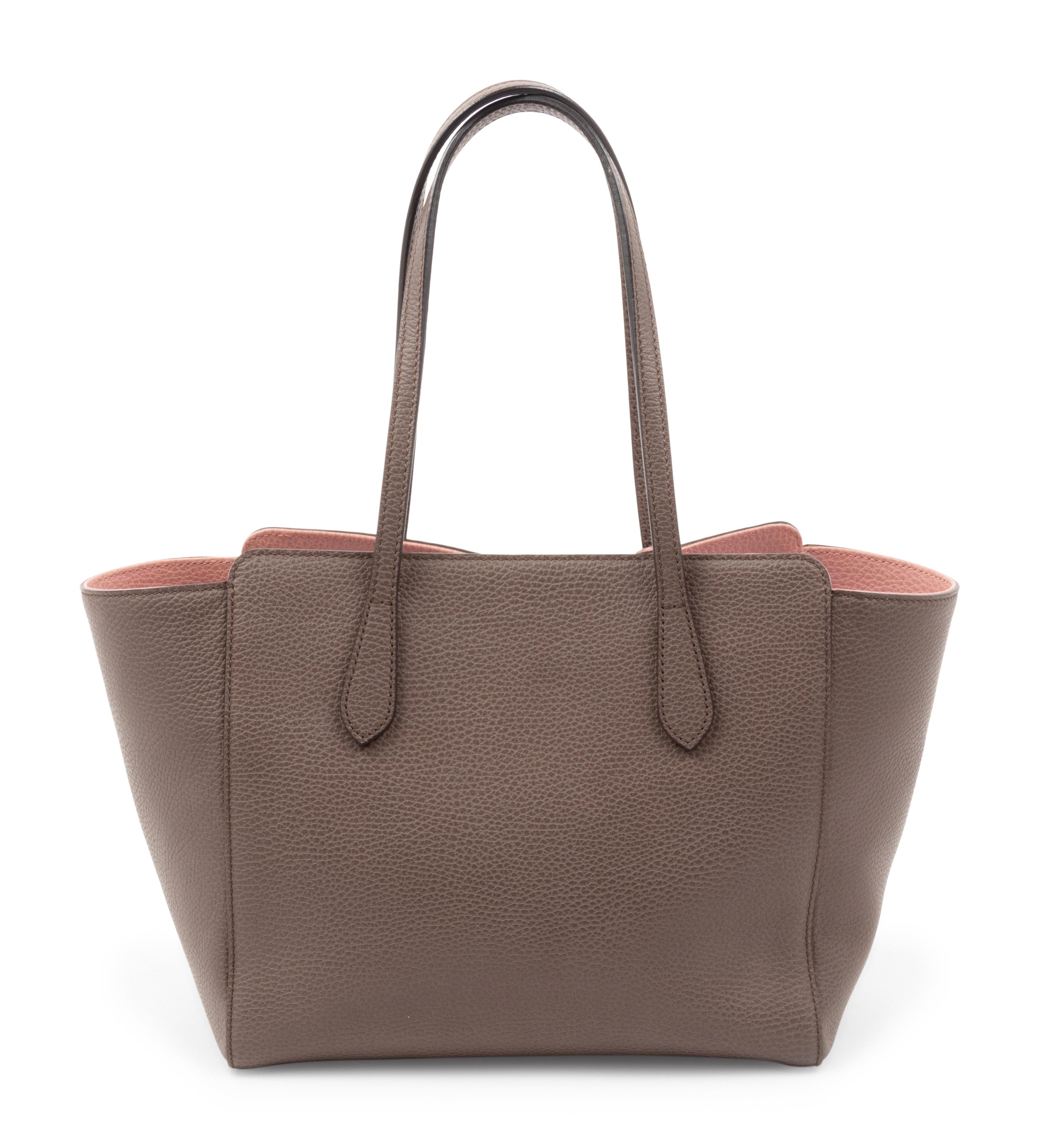 Gucci Brown Leather Swing Tote Bag, 2014