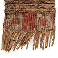 Sioux Quilled Buffalo Hide Tobacco Bag, Pictorial