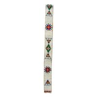 Sioux Beaded Buffalo Hide Blanket Strip