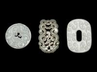 Three Chinese Jade Bi Disks