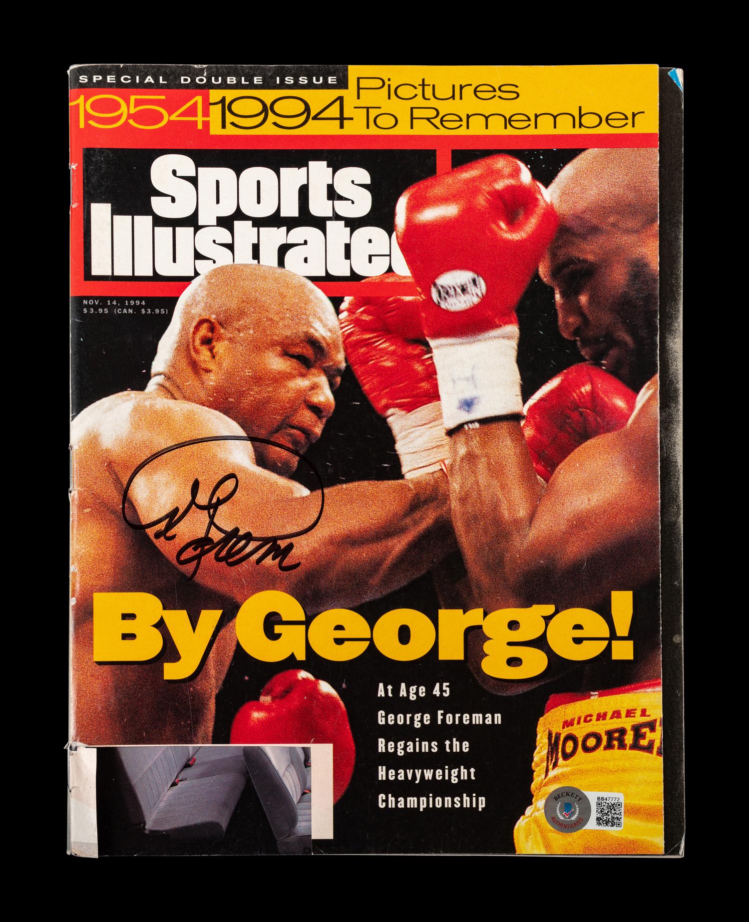 A Group of George Foreman Signed Autograph Items (Beckett Authentication Services BAS Certified),