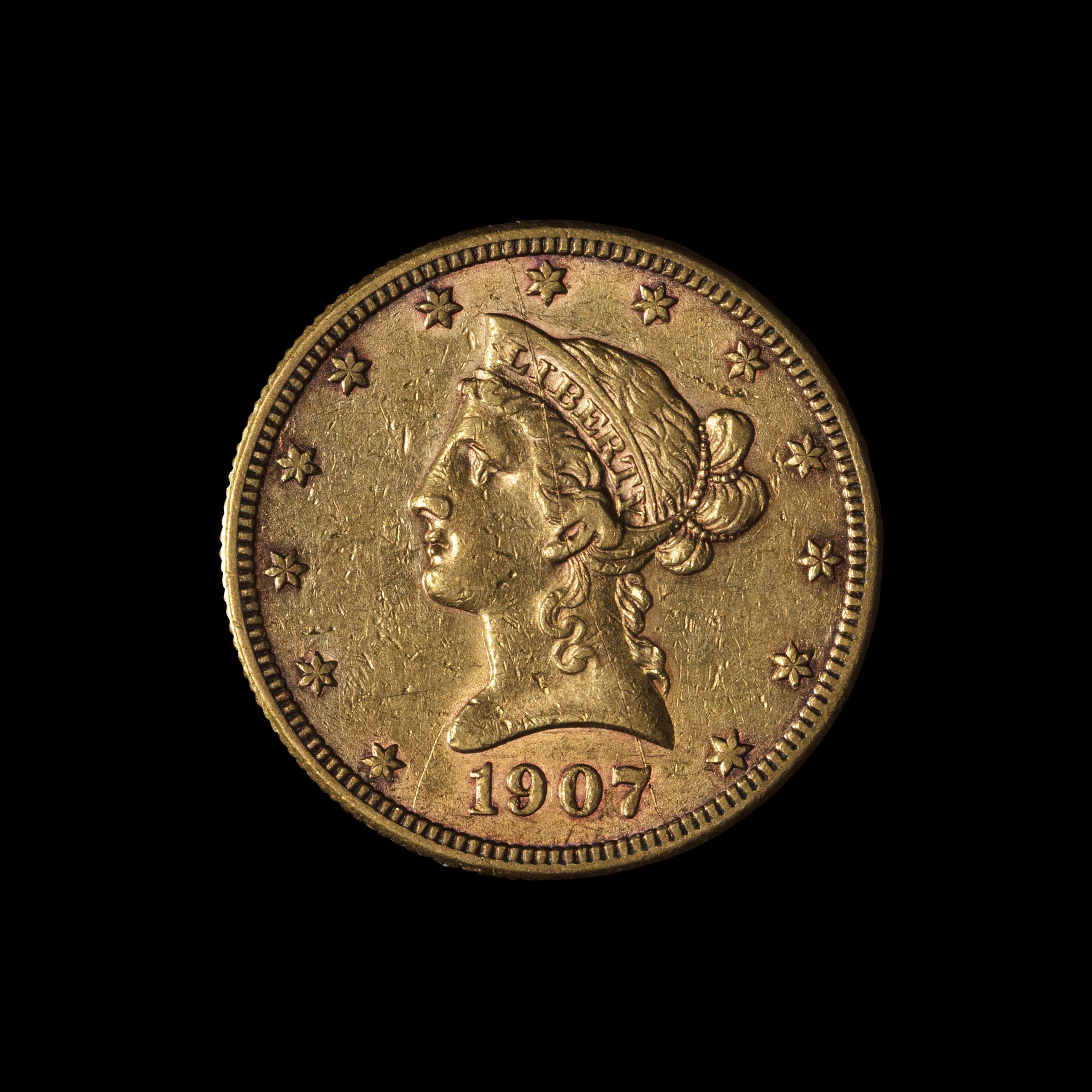 A 1907-S Liberty Head $10 Gold Coin
