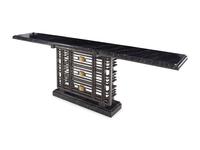 A French Steel and Marble Console Table
