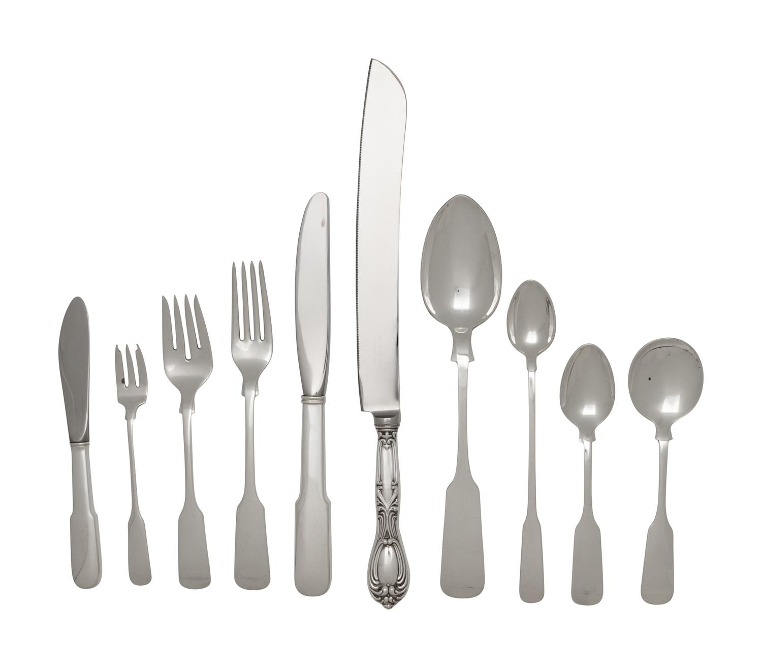 An American Silver Flatware Service