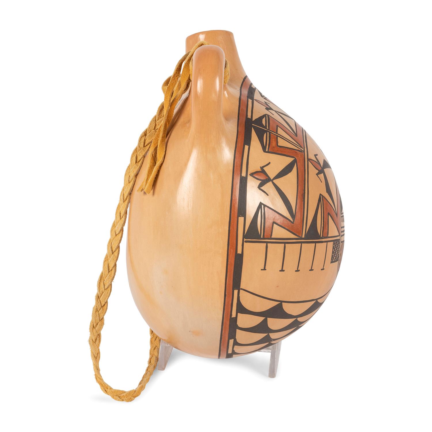Polychrome Pottery Jar and Canteen